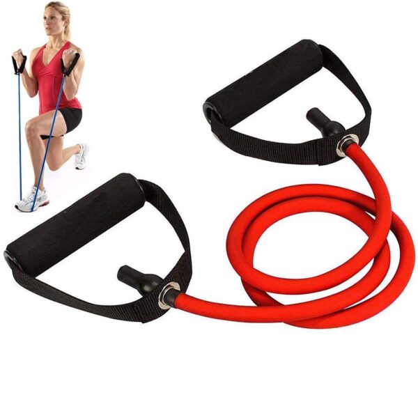 CONSONANTIAM Single Resistance Tube Exercise Bands for Stretching Workout and Toning for Men and Women (Multicolour)