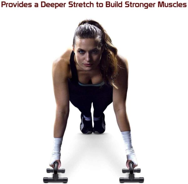 CONSONANTIAM Push Up Bar Stand with Soft Grip for Gym Exercise Fitness Home Workout Push Up Bars Stand Handle Fat Burning & Full Body Training for Chest & Arms Tool for Men and Women - Image 3