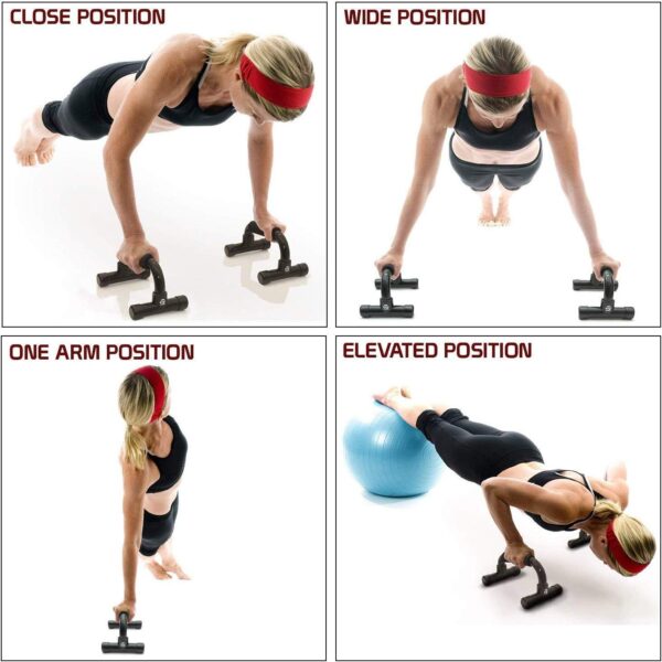 CONSONANTIAM Push Up Bar Stand with Soft Grip for Gym Exercise Fitness Home Workout Push Up Bars Stand Handle Fat Burning & Full Body Training for Chest & Arms Tool for Men and Women - Image 2