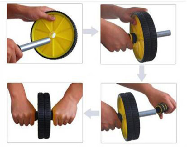 CONSONANTIAM AB Wheel Roller Abdominal Workout for Exercise and Knee Mat and Skipping Rope Jump Skipping Rope for Men, Women- Multicolor - Image 3
