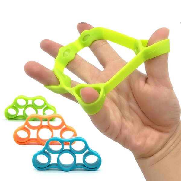 CONSONANTIAM Finger Exerciser Hand Grip Strengthener||Palm Exercising Tool With Different Resistance Level||Finger Stretcher Resistance Band Multicolor (Set of 3)