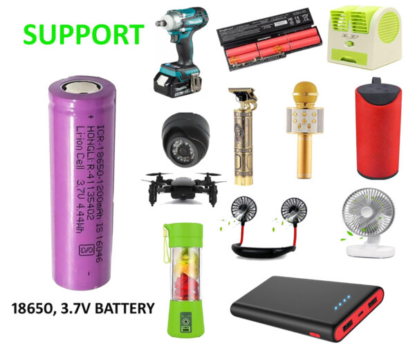 CONSONANTIAM 3.7V 1200Mah Ultra Boost High Capacity Cell Batteries | Original Power Rechargeable Lithium ion Cell for LED, Bluetooth Speaker, Laptops, Power Bank and Torch - Pack of 4 - Image 2