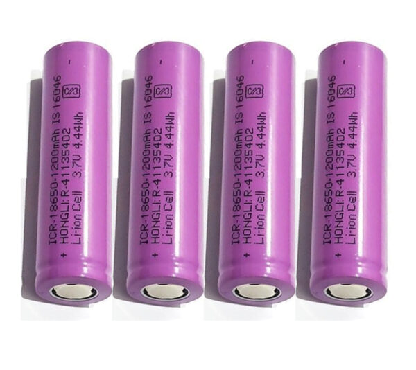CONSONANTIAM 3.7V 1200Mah Ultra Boost High Capacity Cell Batteries | Original Power Rechargeable Lithium ion Cell for LED, Bluetooth Speaker, Laptops, Power Bank and Torch - Pack of 4